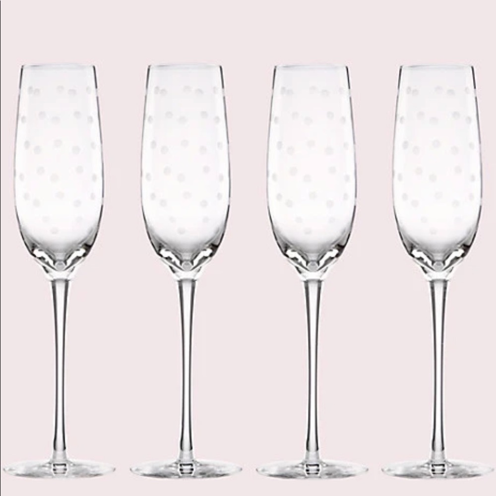 Kate spade flute glasses brand new in box (4)